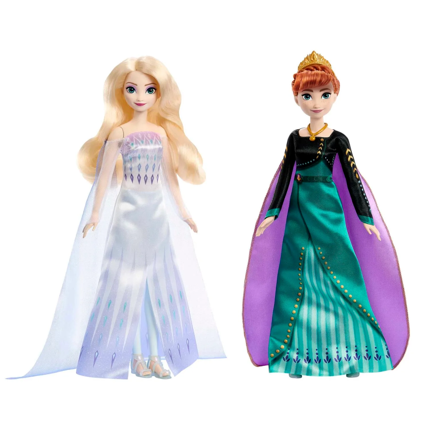 Bambole Disney Frozen Anna ed Elsa Queen con gli abiti del film